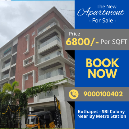 Picture of Apartment Flats for Sale at Kothapet - SBI Colony , Hyderabad